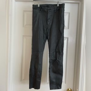 Joe’s Jeans 100% real leather black pants, Size 28, perfect condition!